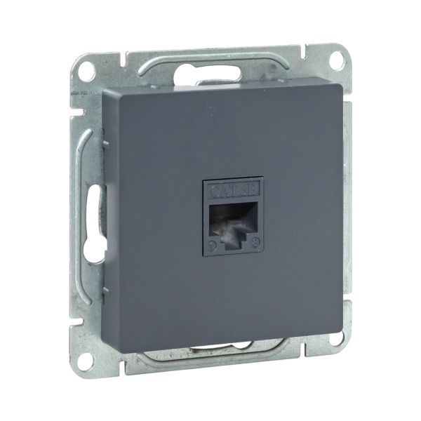 Розетка компьютерная СП Эпика RJ45 кат.5 механизм графит EKF UP1-SOG-RJ45-5