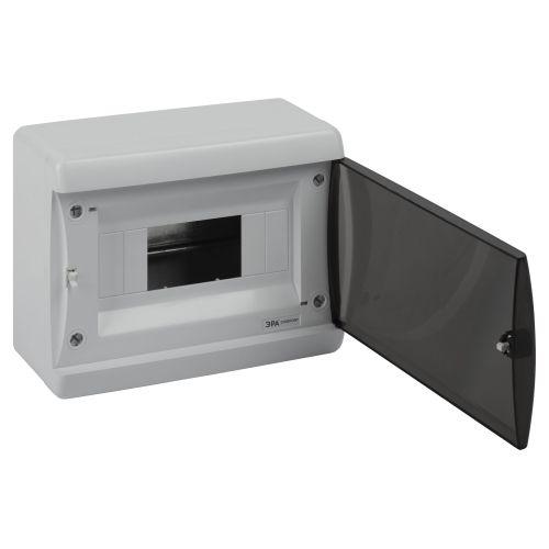 Корпус навесной COMFORT ЩРН-П-8 IP41 прозр. крышка пластик. бел. bs8cw Эра Б0067224