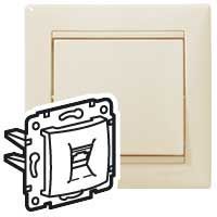 Розетка телефонная 1-м СП Valena RJ11 IP20 механизм сл. кость (DIY-упак.) IEK 695622