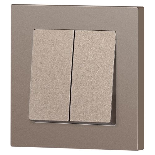 Переключатель 2-кл. СП Accent 6-107-08 10А IP20 250В AL/CU бронза Intro Б0063570