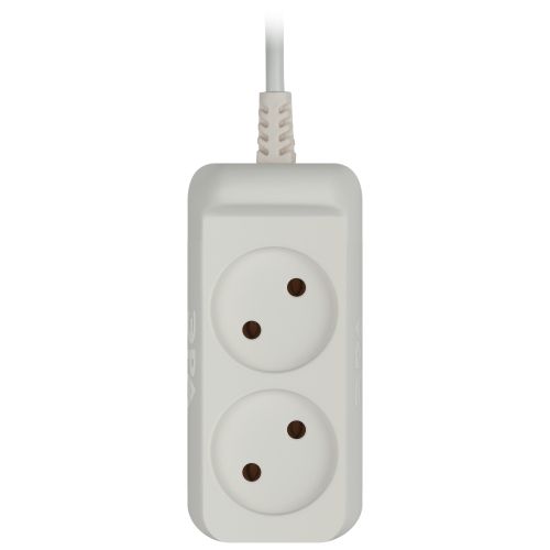 Удлинитель 2х5м без заземл. 6А IP20 UX(6)-2-5m ПВС 2х0.75 бел. Эра Б0038566