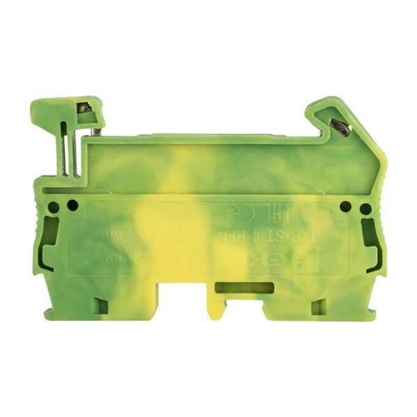 Колодка клеммная ST-4 земля пружинная EKF plc-jxb-st-4-pen