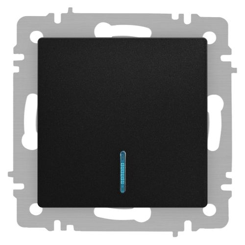 Выключатель 1-кл. СП Accent 6-102-05 10А IP20 250В с подсветкой AL/CU антрацит Intro Б0063431
