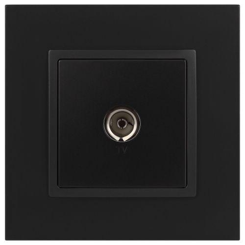 Розетка телевизионная одиночная TV 1мод. Elegance 14-3101-05 IP20 антрацит Эра Б0034294