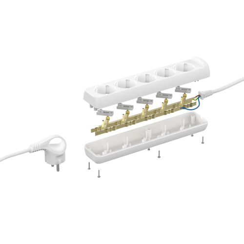 Удлинитель 5х3м с заземл. 16А IP20 U-5e-3m-3х1 ПВС 3х1 Эра Б0028376