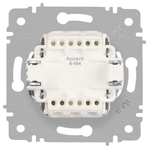 Выключатель 2-кл. СП Accent 6-104-08 10А IP20 250В AL/CU бронза Intro Б0063497