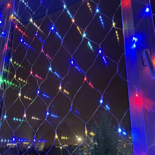 Гирлянда светодиодная "Сеть" 1.8мх1.5м 180LED 8 режимов 220В IP20 RGB ENIS-01R Эра Б0041902