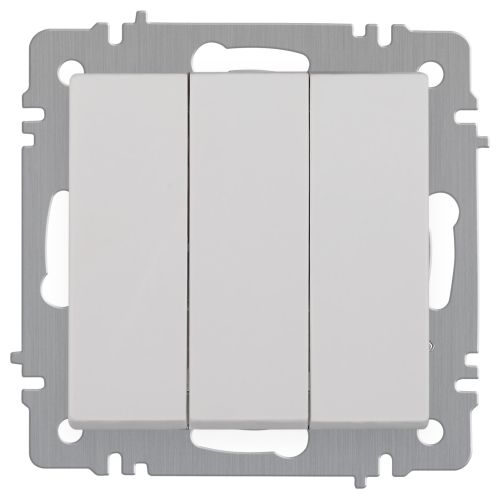 Выключатель 3-кл. СП Accent 6-106-01 10А IP20 250В AL/CU бел. Intro Б0063531
