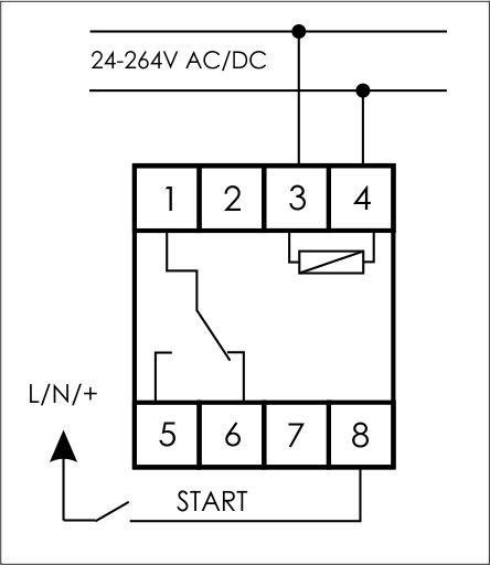 Реле времени PCS-517 16А 24-264В AC/DC 1перекл. IP20 многофункц. цифр./индикация монтаж на DIN-рейке F&F EA02.001.015