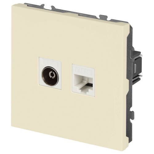 Розетка комбинированная СП Galaxy RJ45 + TV 16А IP20 250В сл. кость 15-3110-02 Эра Б0070778