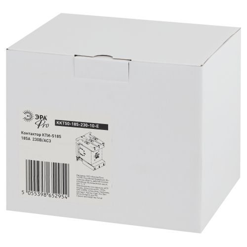 Контактор КТИ-5185 ЭРА PRO KKT50-185-230-10-E 185А 230В/АС3 Эра Б0054924