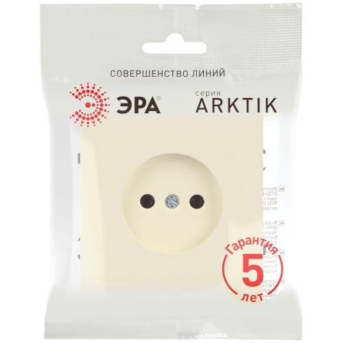 Розетка 1-м СП Arktik 16А IP20 250В без заземл. сл. кость 16-2106-02 Эра Б0071674