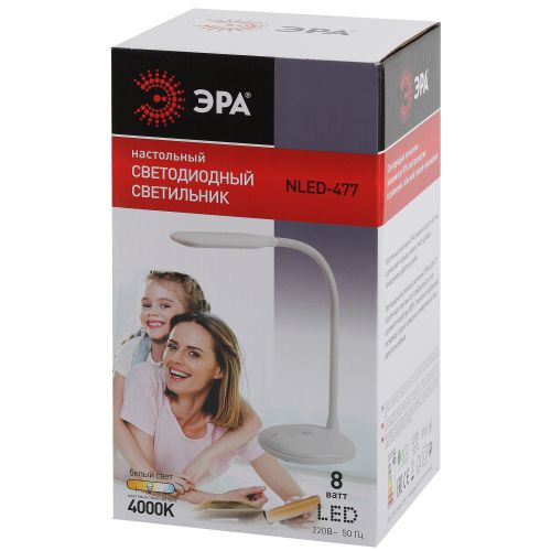 Светильник NLED-477-8W-W настольный бел. ЭРА Б0041082
