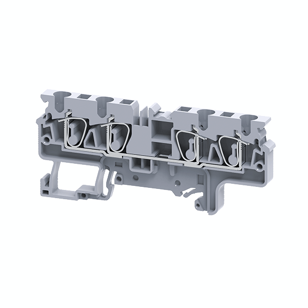 Клемма с четырьмя контактами пружинная OptiClip СX-4-QUATTRO-(0.2-4)-I сер. КЭАЗ 289755