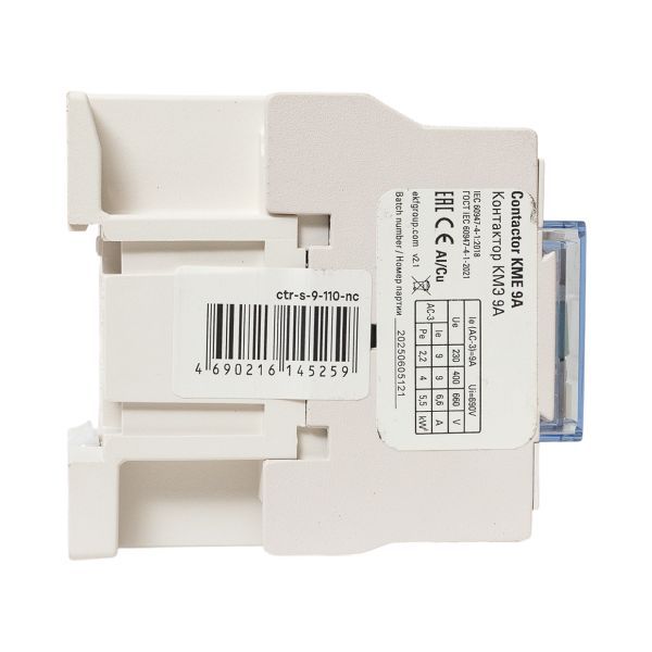 Контактор КМЭ-1 9А кат. 110В AC 1НЗ EKF ctr-s-9-110-nc