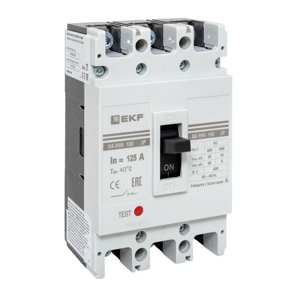 Выключатель автоматический 3п 100/125А 35кА ВА-99М PROxima EKF mccb99-100-125m