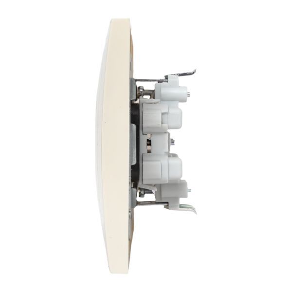 Розетка 2-м СП Валенсия 10А IP20 без заземл. защ. шторки крем. PROxima EKF EWR10-102-20