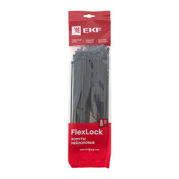 Хомут P6.6 3.6х250 FlexLock стандартный черн. (уп.100шт) PROxima EKF plc-fl-ctsb-3.6x250