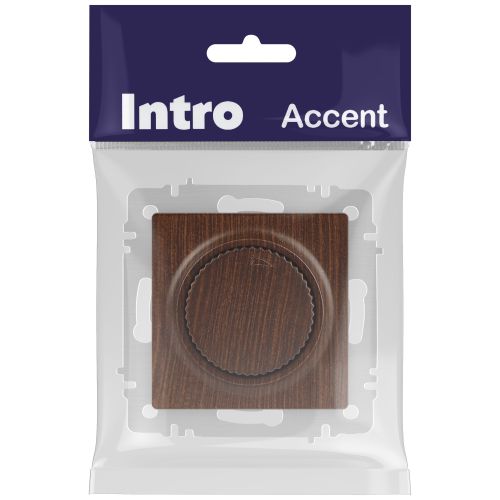 Светорегулятор поворотный СП Accent 6-401-10 600Вт 230В IP20 венге Intro Б0063687