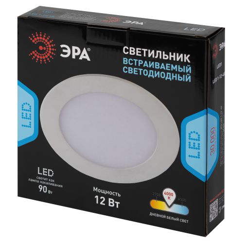 Светильник светодиодный 1-12-4K/LM круг. LED 12Вт 220В 4000К Эра Б0046896