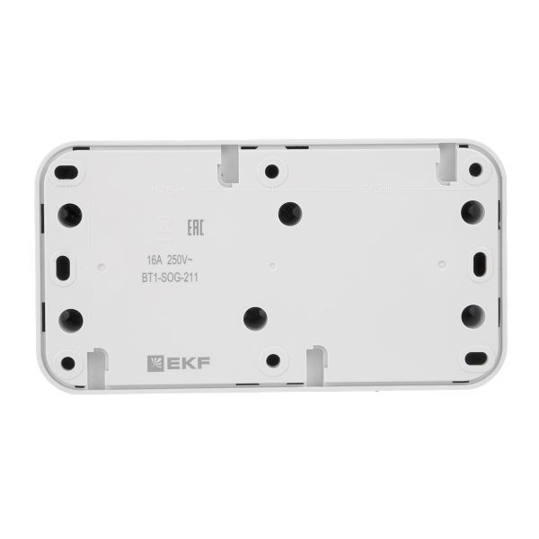Розетка 2-м ОП Бронто 16А IP55 винтов. клеммы бел. EKF BT1-SOW-211
