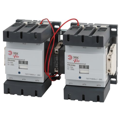 Контактор КТИ-51503 реверсивный PRO KKT53-150-230-10-E 150А 230В/АС3 Эра Б0054935