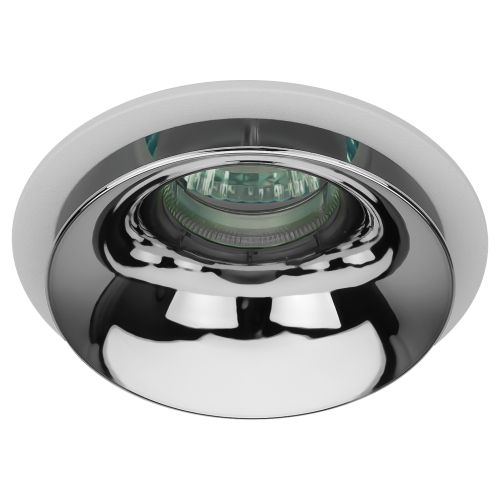 Светильник декоративный KL103 WH/CH MR16 GU5.3 встраив. бел. хром ЭРА Б0056353