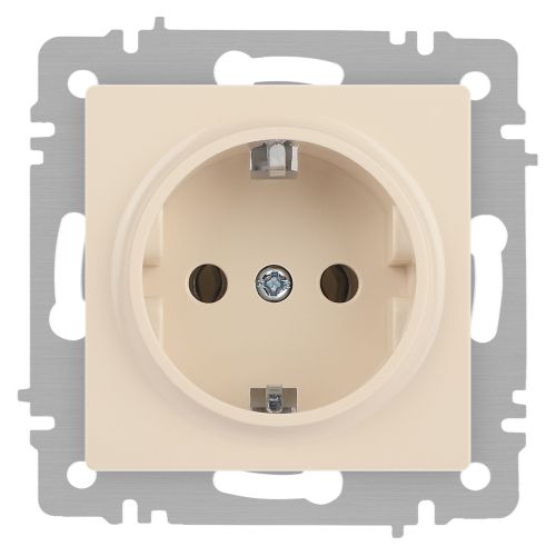 Розетка 1-м СП Accent 6-202-02 16А IP20 250В 2P+E Schuko сл. кость Intro Б0063683