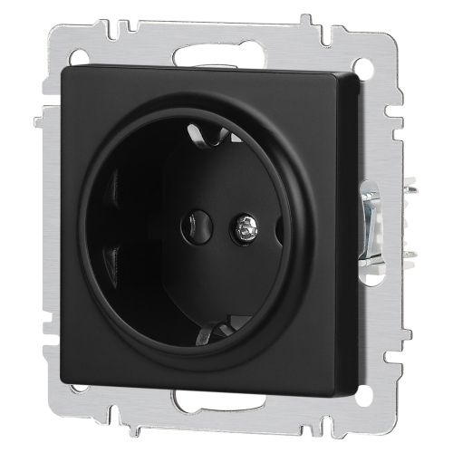 Розетка 1-м СП Accent 6-202-05 16А IP20 250В 2P+E Schuko антрацит Intro Б0063693