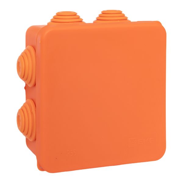 Коробка огнестойкая E45 85х85х40мм IP55 с клеммниками 4 полюса 0.5-4кв.мм HF EKF plc-kmfr-85-404