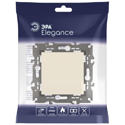 Выключатель 1-кл. СП Elegance 14-1101-02 10А IP20 250В 10AX механизм сл. кость Эра Б0034208
