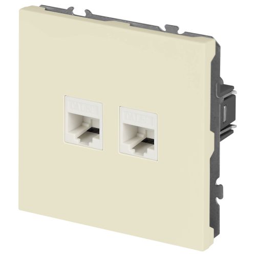 Розетка информационная 2-м СП Galaxy RJ45 16А IP20 250В сл. кость 15-3108-02 Эра Б0070758