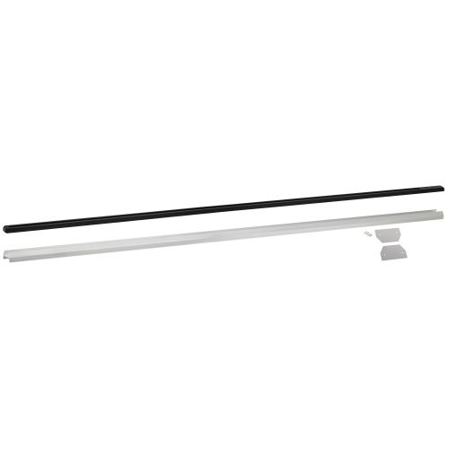 Шинопровод 1ф TR-SET-200-1PT-PC BK с профилем для натяжного потолка 2м (в комплекте: шинопровод; алюм. профиль; заглушки 2шт) черн. Эра Б0072543