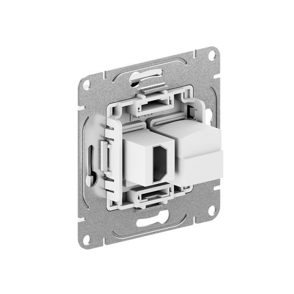 Розетка СП Эпика HDMI + RJ45 кат.5 механизм графит EKF UP1-SOG-HDMI-RJ45