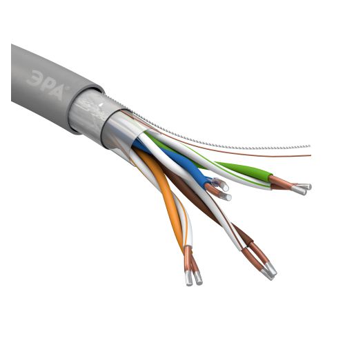 Кабель витая пара F/UTP кат.5E 4х2х24 AWG CU PVC SIMPLE (уп.305м) FL-4-PVC Эра Б0044685