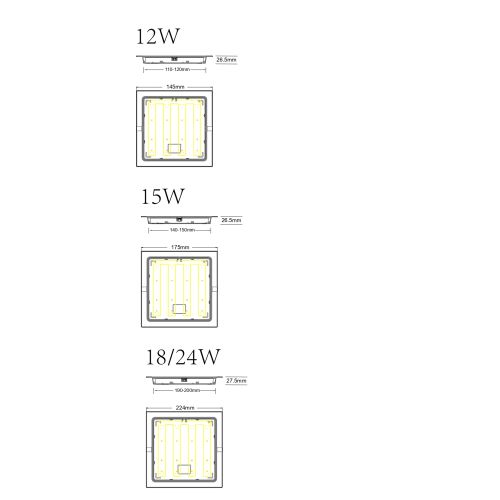 Светильник светодиодный LED 18-18-4K 18Вт 4000К встраив. квадратный ЭРА Б0057445