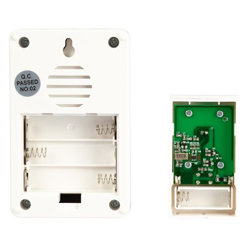 Звонок дверной C103S беспроводной LED подсветка IP44 150м 38 мелодий серебр. U16B-N12 silver Era Эра Б0072158