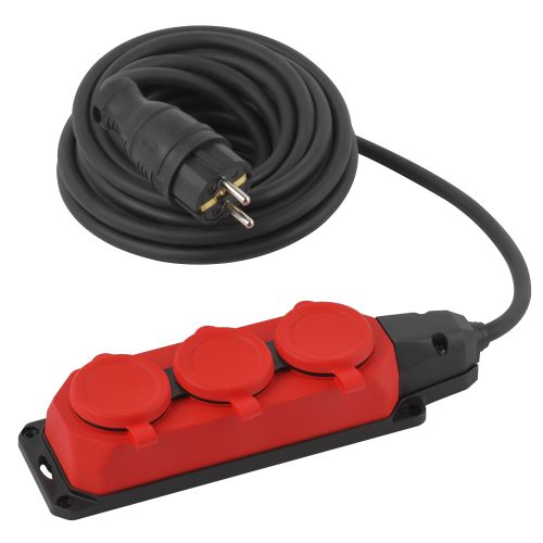 Удлинитель 3х5м с заземл. IP44 КГ 3х1.5 каучук UK-3e-3x1.5-5m-IP44(KG) Эра Б0057579