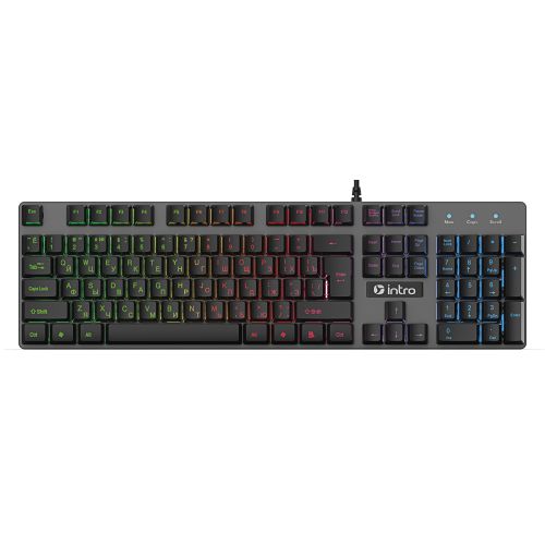 Клавиатура игровая KG480 проводная метал. с подсветкой черн. А0036180 Intro Б0060192