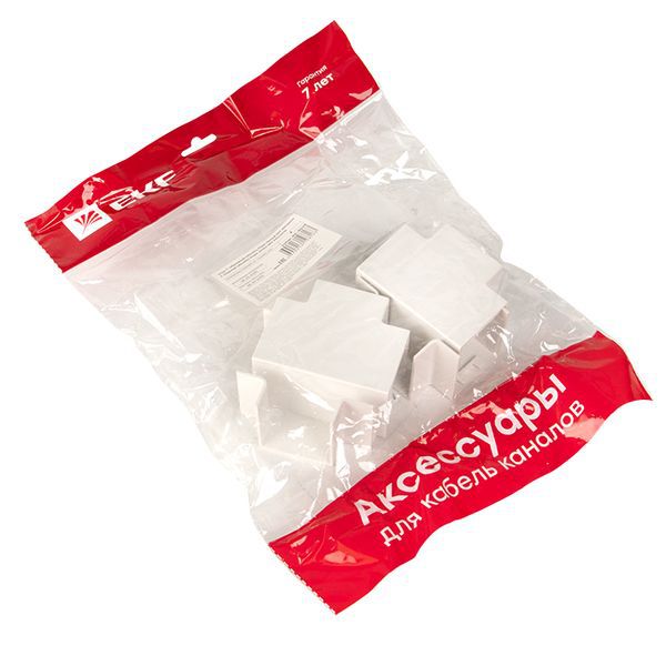 Угол T-образный 40х40 бел. Plast PROxima (уп.4шт) EKF tchw-40-40x4
