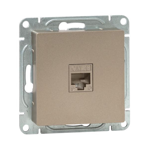 Розетка компьютерная СП Эпика RJ45 кат.5 механизм шампань EKF UP1-SOC-RJ45-5