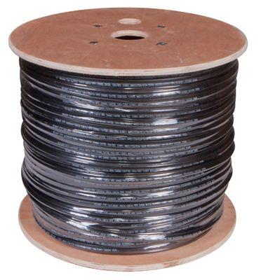 Кабель витая пара F/UTP кат.5e 4х2х24AWG solid PE OUTDOOR трос черн. (м) Rexant 01-0144