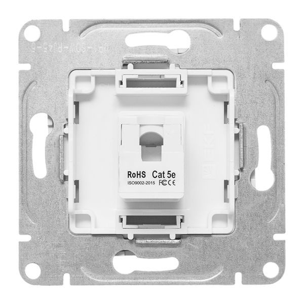 Розетка компьютерная СП Эпика RJ45 кат.5 механизм бел. EKF UP1-SOW-RJ45-5