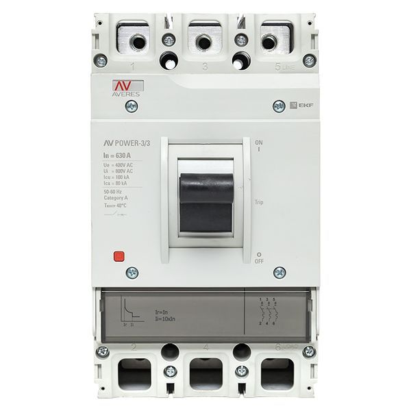 Выключатель автоматический 630А 100кА AV POWER-3/3 TR AVERES EKF mccb-33-630H-TR-av