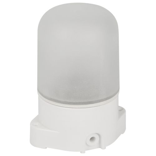 Светильник для бани НББ 01-60-001 пласт/стекло прямой IP65 E27 max 60Вт 135х105х84 бел. ЭРА Б0048030