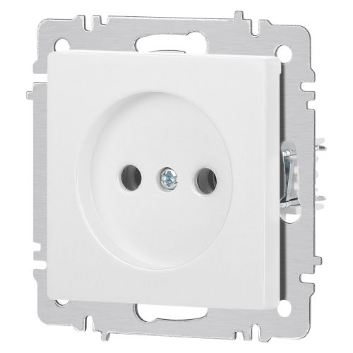 Розетка 1-м СП Accent 6-201-01 16А IP20 250В 2Р AL/CU бел. Intro Б0063653