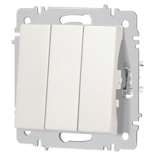 Выключатель 3-кл. СП Accent 6-106-06 10А IP20 250В AL/CU перламутр. Intro Б0063542