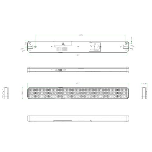 Светильник светодиодный DBA-107-0-20 9Вт 6500К IP20 90LED 4ч аварийный непостоянный Эра Б0044404