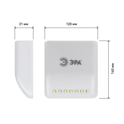 Фонарь SB-404 пушлайт-подсветка универс. в шкаф 7SMD LED сенсор 2хAAA блист. (10/120/2880) Эра Б0042658