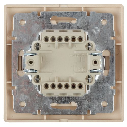 Выключатель 1-кл. СП Plano 10А IP20 1-101-04 250В шампань Intro Б0053724